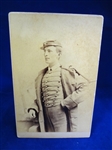 (2) Civil War CDV Cards: Jonas A. Emery, Unknown Soldier