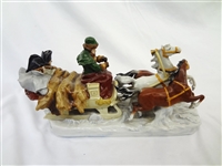 Alsbach Scheibe Porcelain Figural Group Napoleon Escape From Russia