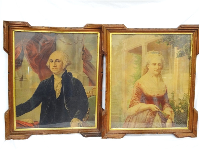 A. Weidenbachs Chromolithographs George & Martha Washington