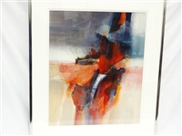 Original Jan Dorer Watercolor Matted and Framed