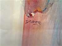 Original Jan Dorer Watercolor Matted and Framed
