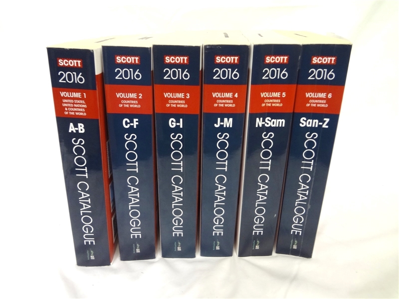 2016 Scott Catalog (6) Volume Set Stamps