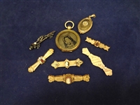 Group of Victorian Gold Filled Mourning Jewelry
