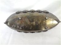 Silver Plated Viking Ship With Flower Frog Top Insert