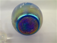 (2) Iridescent Glass Prefume Bottles: After Lundberg, Glass Art Studios