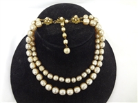 Miriam Haskell Faux Pearls Choker