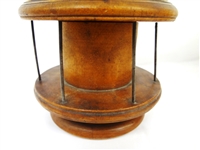 (2) Turn of the Century Antique Wooden Spool Sewing Holders