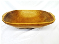 Primitive Hand Carved Trench Dough Bowl
