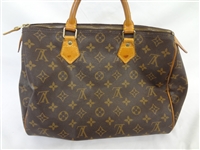 Louis Vuitton Monogram Speedy Satchel with COA