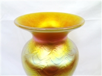 Lundberg Studios Oversize Iridescent Vase 2000: 14 tall