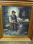 Original Oil Painting on Canvas Unknown Signed Lower Left