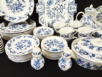 Blue Danube China Set Service For 8 Plus Extras