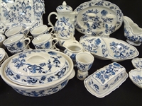 Blue Danube China Set Service For 8 Plus Extras