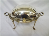 Gilbert and Spurrier Roll Top Breakfast Dish Silver Plate