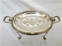 Gilbert and Spurrier Roll Top Breakfast Dish Silver Plate
