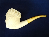 (3) Meerschaum Block Figural Pipes 