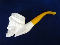 (3) Meerschaum Block Figural Pipes 