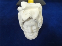 (3) Meerschaum Block Figural Pipes 