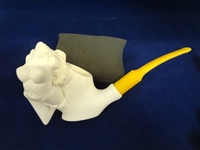 (3) Meerschaum Block Nude Mermaid Figural Pipes 