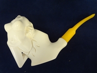 (3) Meerschaum Block Nude Mermaid Figural Pipes 