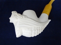 (3) Meerschaum Block Figural Pipes