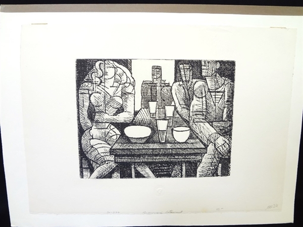 Gromaire Marcel (French 1892-1971) Lithograph "Estaminet"