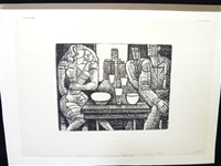 Gromaire Marcel (French 1892-1971) Lithograph "Estaminet"
