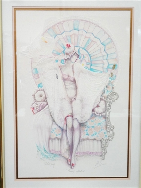 Mary Vickers Artist Proof "Morning Reflections" Intaglio Lithograph