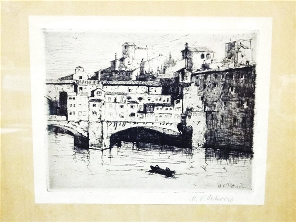 Milan V. Petrovic  (1893 - 1978) Original Etching 