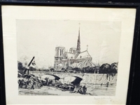 Original Etching Unknown artist European Scene