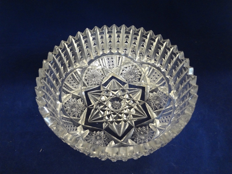 American Brilliant Cut Crystal Bowl Libbey