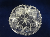 American Brilliant Cut Crystal Glass Bon Bon Libbey 