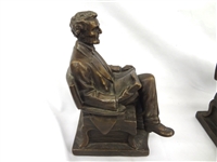 1920's Beneduce Bronzed Abraham Lincoln Bookends