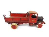 Cast Iron Arcade White Dump Truck Toy