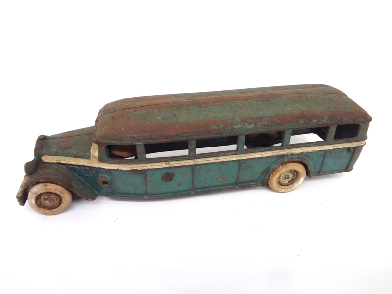 Arcade White Bus 319R Cast Iron Toy