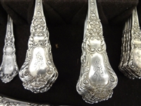 Gorham Sterling Silver Flatware Baronial Old 1898 (62) Pieces