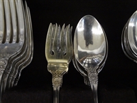 Gorham Sterling Silver Flatware Baronial Old 1898 (62) Pieces