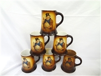 (6) Warwick Ioga Handled Mugs