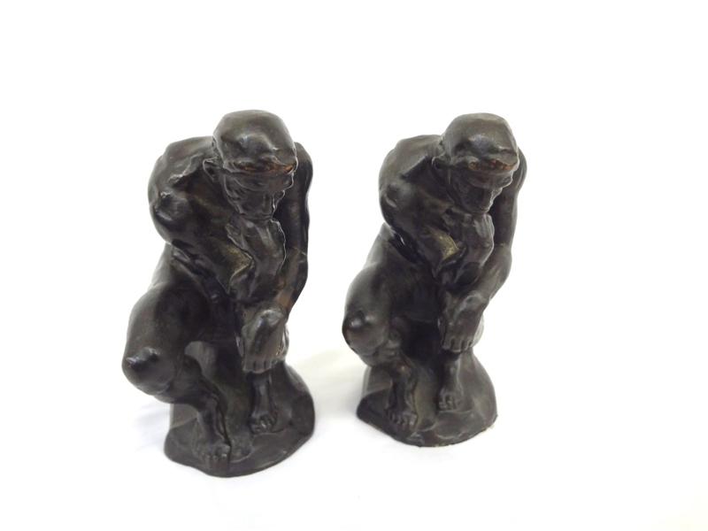 The Thinker Bronze Bookends Le Penseur par Rodin