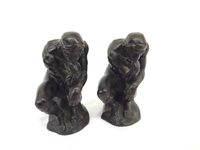 The Thinker Bronze Bookends Le Penseur par Rodin