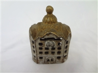 Cast Iron Still Bank AC Williams Domed Small Bank