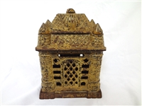 Cast Iron Still Bank JP Stevens Four Towers