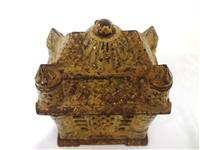 Cast Iron Still Bank JP Stevens Four Towers
