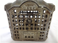Cast Iron Still Bank AC Williams Domed Large Bank