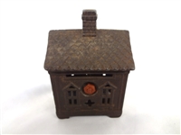 Cast Iron Still Bank JE Stevens One Story House 1903
