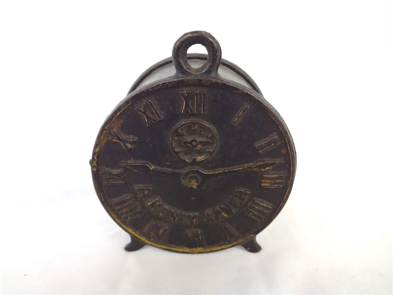 Cast Iron Still Bank US Arcade "A Money Saver" Round Bank