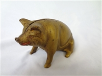 Cast Iron Still Bank Pig