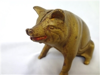 Cast Iron Still Bank Pig