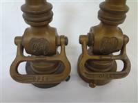 Pair of Elkhart Chief Brass Fireman's Nozzles