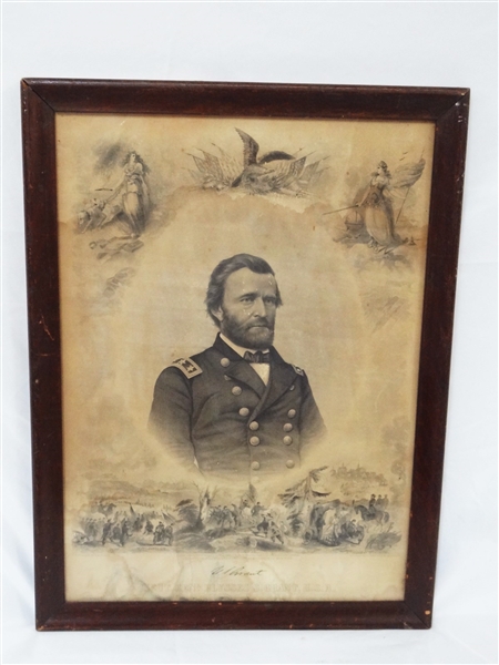 Ulysses S. Grant J.C. Buttre Lithograph Border Design Momberger